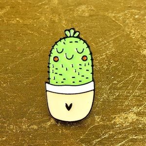 2 for $15! Content Cactus House Plant Enamel Pin